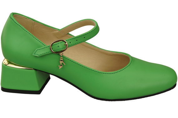 Damenschuhe Limette Riemchenpumps Naturleder 202 ElitaBut