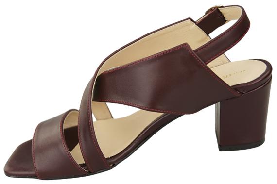 Damenschuhe Burgunderrote Sandalen, Naturleder 149 ElitaBut