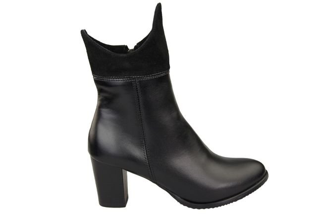 Damen-Winterstiefel, Naturleder, Schwarz 137 ElitaBut