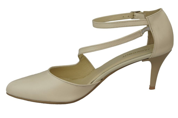 Damenschuhe Sandalen Niedriger Absatz, Naturleder, Beige 990 ElitaBut