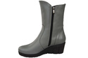 Damen-Keilstiefel, Naturleder, Grau 178 ElitaBut