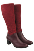 Schuhe Damenstiefel, Naturleder 101 Burgund ElitaBut
