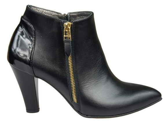 Warme Damenstiefel, Naturleder, Schwarz 866 von ElitaBut