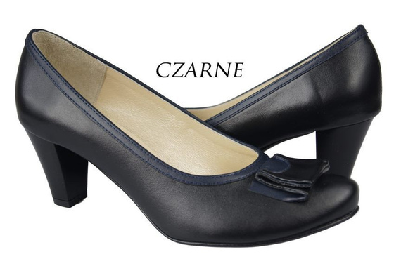 Damenschuhe Pumps, Naturleder, Schwarz 824 ElitaBut