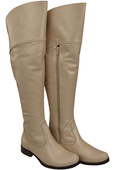 Schuhe Damenstiefel Stiefel Overknee-Stiefel, Naturleder Cappuccino Bright 638 ElitaBut