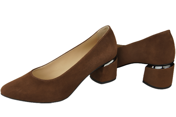 Damenschuhe Pumps Braun Natürliches Wildleder 143 Von ElitaBut