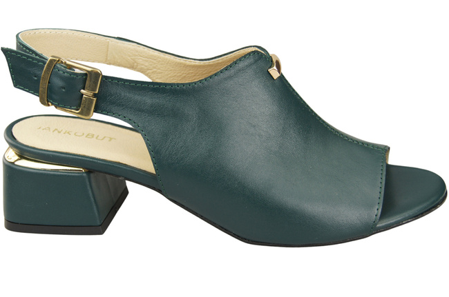 Damenschuhe Malachit-Sandalen, goldene Schnalle, Naturleder 198 ElitaBut