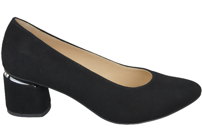 Damenschuhe Pumps Schwarz, natürliches Wildleder 143 von ElitaBut