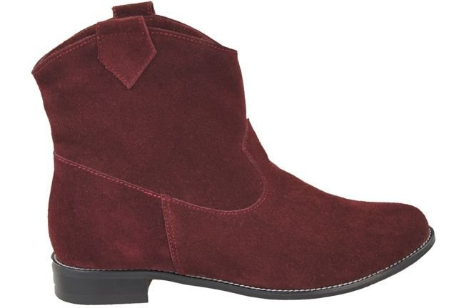 Schuhe Damenstiefel Frühling / Herbst, natürliches Veloursleder, Burgunderrot 132 L ElitaBut