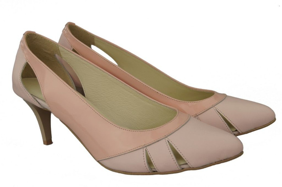 Damenschuhe Pumps Rosa Puder Naturleder 995 ElitaBut