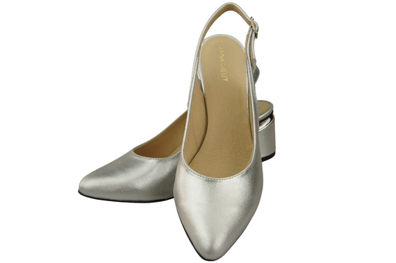 Damenschuhe Silberne Sandalen, Naturleder 196 ElitaBut