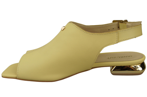 Bequeme Frauenschuhe Sandalen Banane Flacher Goldabsatz Naturleder 207 ElitaBut