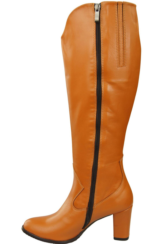 Stilvolle Damen Rotes Stiletto Stiefel Naturleder 211 ElitaBut