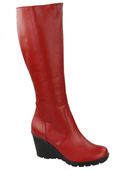 Footwear Damen-Keilstiefel, Naturleder, Rot 745 ElitaBut