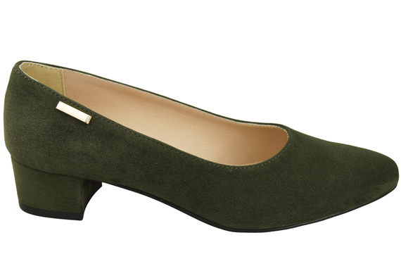 Bequeme Damen-Schuhe Khaki aus echtem Veloursleder 220 Z ElitaBut
