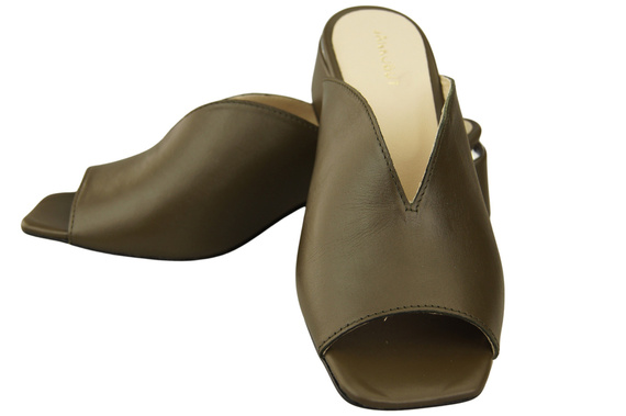 Damen Schuhe Absätze Flip Flops Olive Naturleder 210 ElitaBut