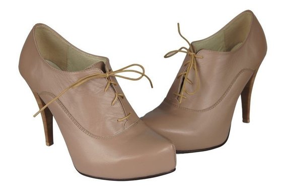 Schuhe Damenschuhe, Schnürschuhe, Naturleder Cappuccino Lico 697 ElitaBut