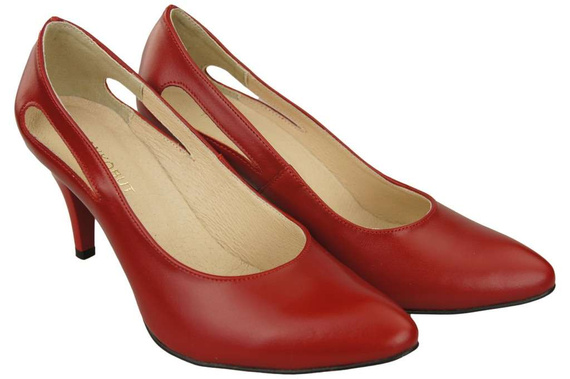 Damenschuhe Rote Pumps, Naturleder 166 ElitaBut