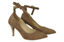 Damenschuhe Pumps, natürliches Wildleder, Cappuccino 983 ElitaBut