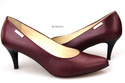Damenschuhe Pumps, Naturleder, Burgund 825 ElitaBut