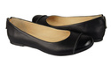 Damen-Ballerinas, Naturleder, Schwarz 759 ElitaBut