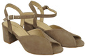 Damenschuhe Cappuccino Sandalen, Dunkel, Naturleder, Wildleder, 185 ElitaBut