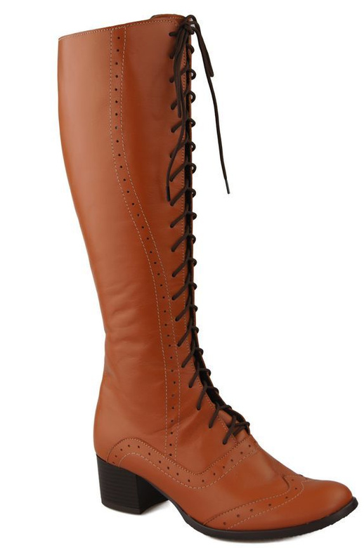 Damenschuhe Schnürstiefel, Naturleder, Rude 595 ElitaBut