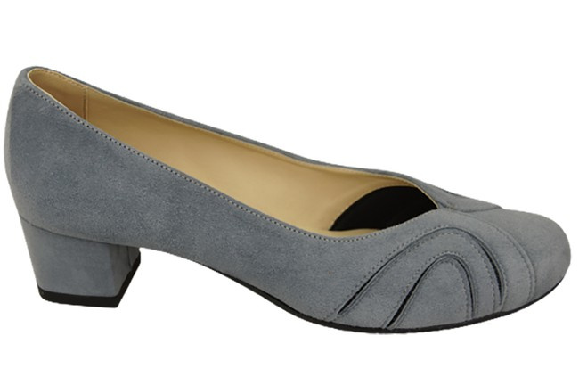 Damenschuhe Pumps, natürliches Wildleder, Grau 786 von ElitaBut