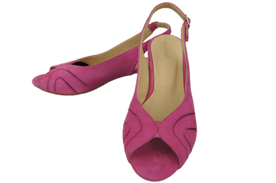 Damenschuhe Sandalen, natürliches Wildleder, Fuchsia 991 ElitaBut
