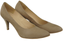 Damenschuhe Pumps Beige Schlangenmotiv Naturleder 150 ElitaBut