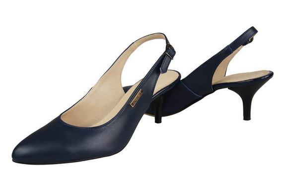 Damenschuhe Sandalen, Naturleder, Marineblau 910 ElitaBut