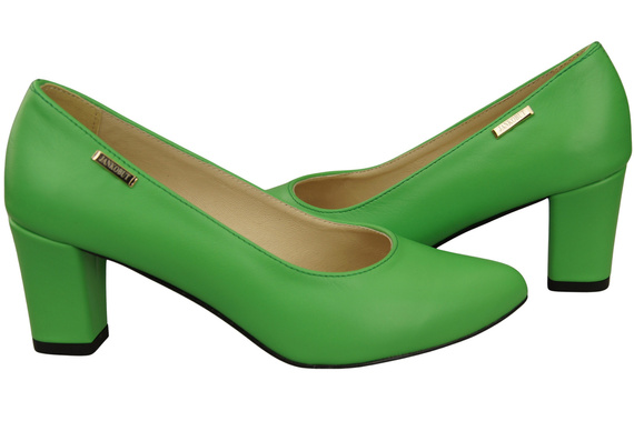 Klassische Glatt Damen Limette Naturleder Schuhe 213 ElitaBut