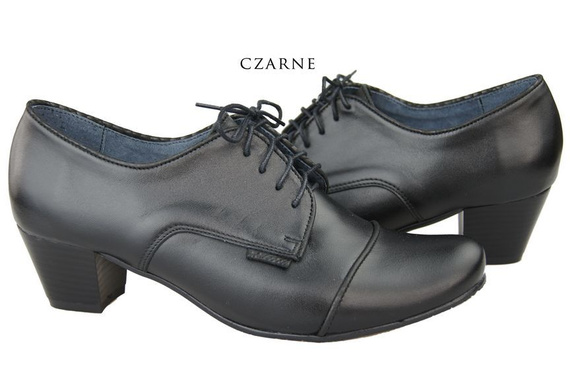 Schuhe Damenschuhe, Schnürschuhe, Naturleder, Schwarz 956 ElitaBut