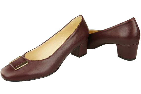 Damenschuhe Pumps Naturleder 187 Burgund ElitaBut