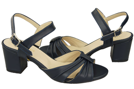 Damenschuhe Sandalen Marineblau Naturleder 168 ElitaBut