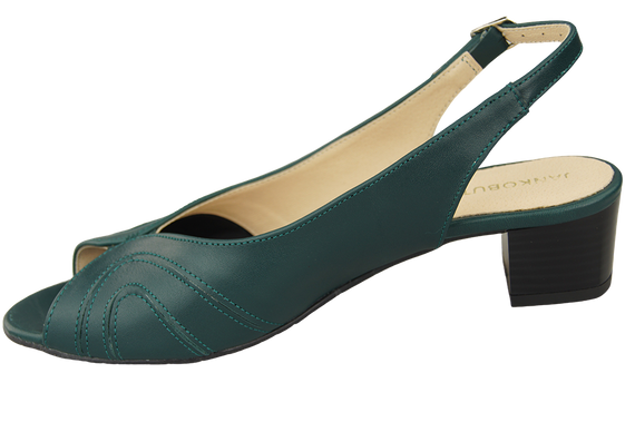 Damenschuhe Sandalen, Naturleder, Malachit 991 ElitaBut