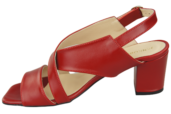 Damenschuhe Sandalen Rot Naturleder 149 ElitaBut