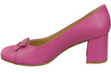 Damen Pumps mit Schleife Fuchsie Naturleder und niedrigem Absatz 203 ElitaBut