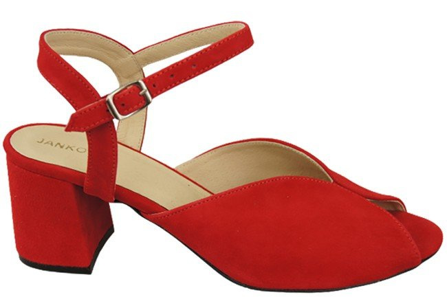 Damenschuhe Sandalen Rotes Naturleder Wildleder 185 ElitaBut