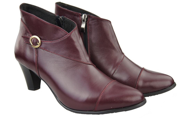 Damenschuhe Frühling/Herbst Naturleder Burgund 100 L ElitaBut