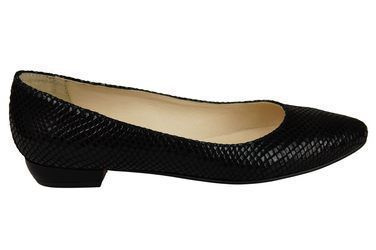 Damenschuhe Pumps, Naturleder, Schuppenmotiv, Schwarz 928 ElitaBut