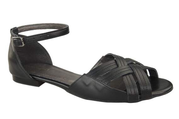 Schuhe Damen Sandalen Schwarz Naturleder 128 ElitaBut
