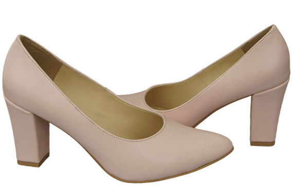 Damenschuhe Pumps Rosa Puder Naturleder 170 ElitaBut