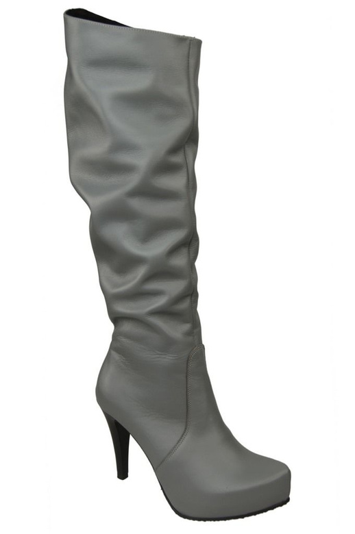 Schuhe Damenstiefel Plateau Naturleder Grau 120 ElitaBut