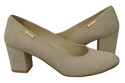 Damenschuhe Pumps Beige Naturleder Wildleder 125 ElitaBut