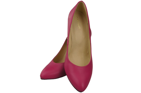 Damenschuhe Pumps Lila Naturleder Bunter Zierabsatz 194 ElitaBut