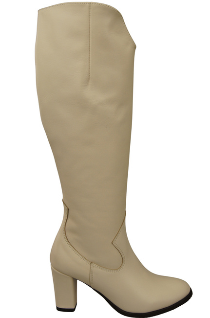 Stilvolle Damen Beige Stiletto Stiefel Naturleder 211 ElitaBut