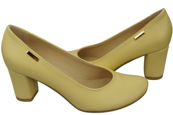 Klassische Damen Banane Leder Mandel Nase Pumps 201 ElitaBut