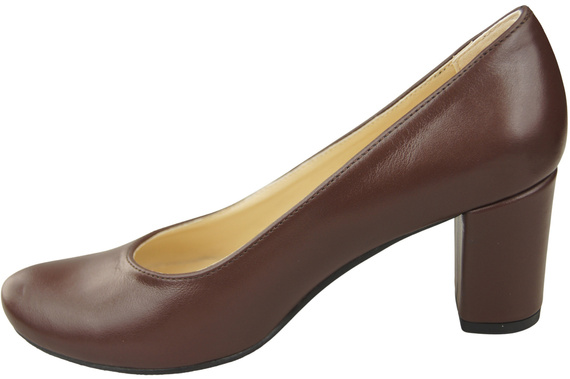 Klassische Damen Schokolade Leder Mandel Nase Pumps 201 ElitaBut