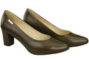 Klassische Glatt Damen Olive Naturleder Schuhe 213 ElitaBut